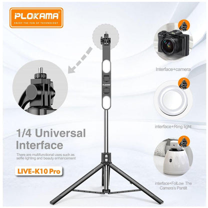 Tripod stand with ring light
