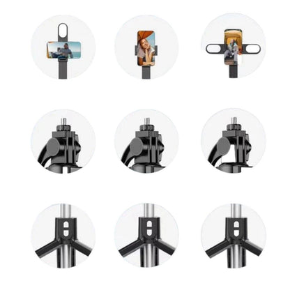Tripod stand with ring light