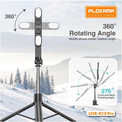Tripod stand with ring light