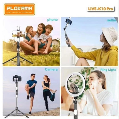 Tripod stand with ring light