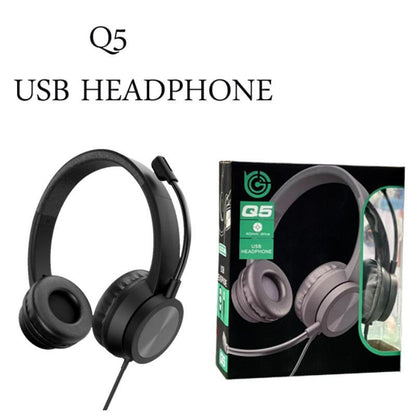 Q5 USB wired headphones